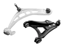 FUHRLENK control arms: a forged aluminium arm and a pressed steel arm, each with its bushings and ball joint